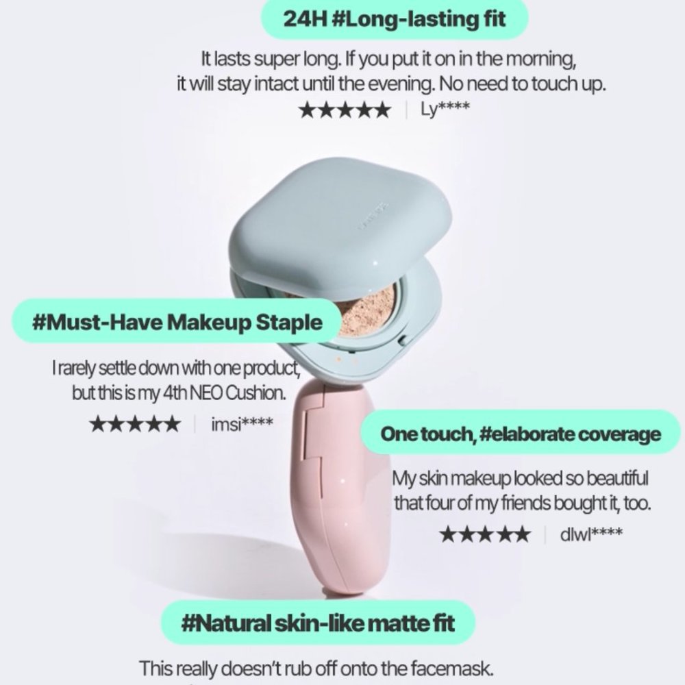 LANEIGE NEO Cushion Matte(#21N Beige:SPF 42+ PA++, 15 g) - Picture 8 of 11